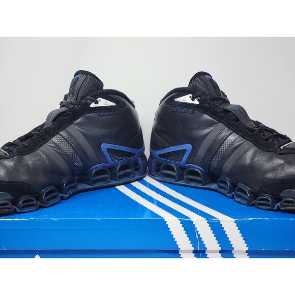 Adidas Kevin Garnett 3 '2 MALIK' BLACK BLUE 809521 Size 10.5 WORN - Picture 6 of 8